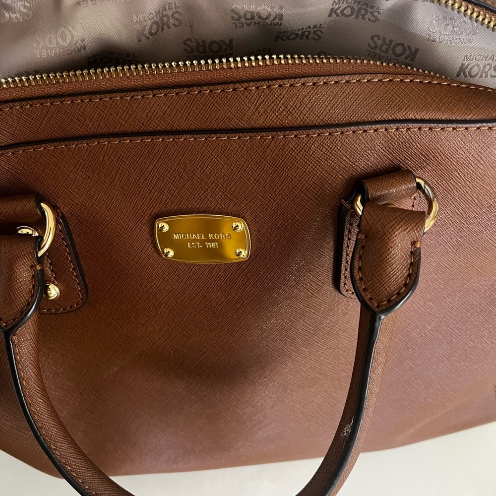 Michael Kors Saffiano Large Leather Satchel Luggage